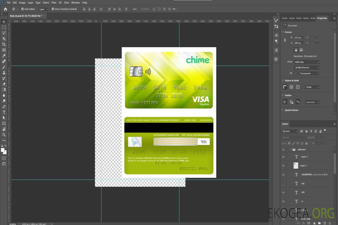 Carte électronique visa bancaire CHIME USA San Francisco template Carte électronique visa bancaire CHIME USA San Francisco template